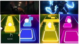 Tiles hop 4 in 1 coffin dance meme wednesday + tiles hop