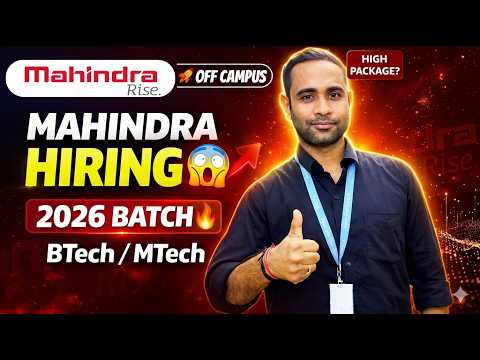 Mahindra Rise Biggest Hiring 2026 | Be/btech/me/mtech | Offcampus Hiring