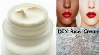 اعملي بنفسك كريم الأرز في البيت لتفتيح البشرة وإزالة التجاعيد والبقع Diy RICE Cream/ skin whitening