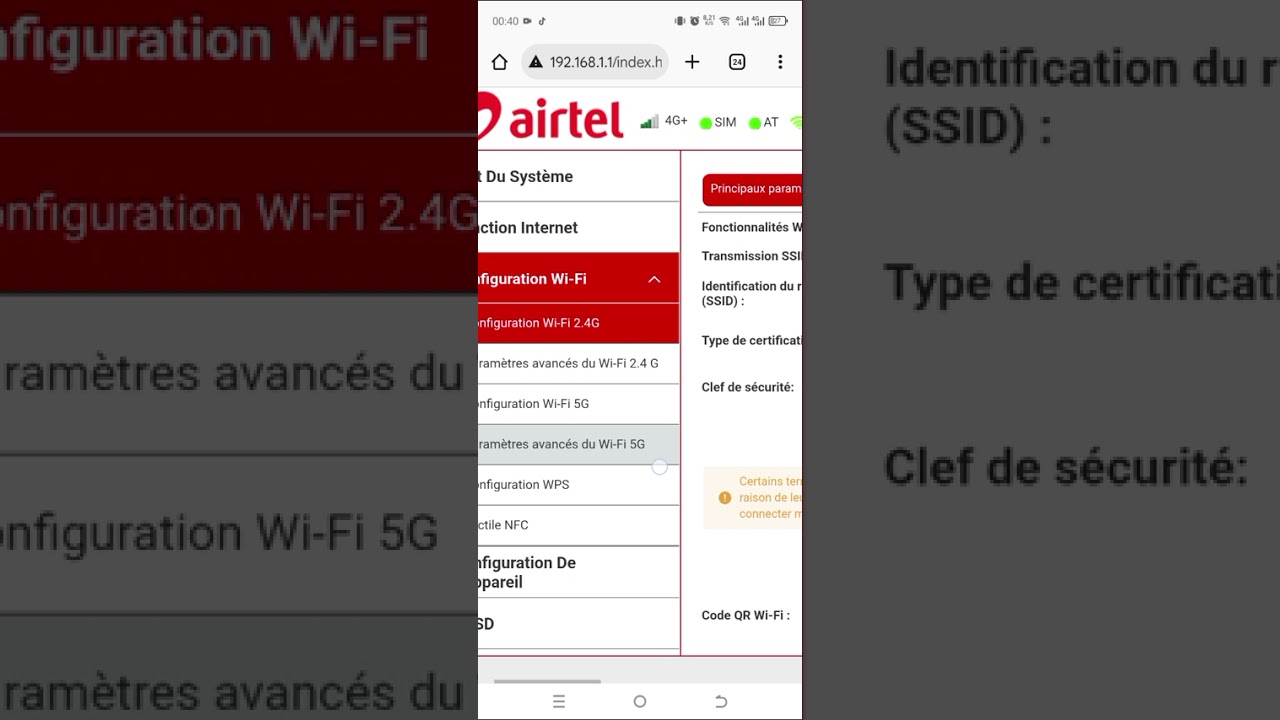 Comment changer le mot de passe de ma box Airtel Wifi