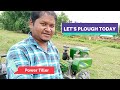 Ploughing with power tiller || Kirloskar MegaT 15 Power Tiller