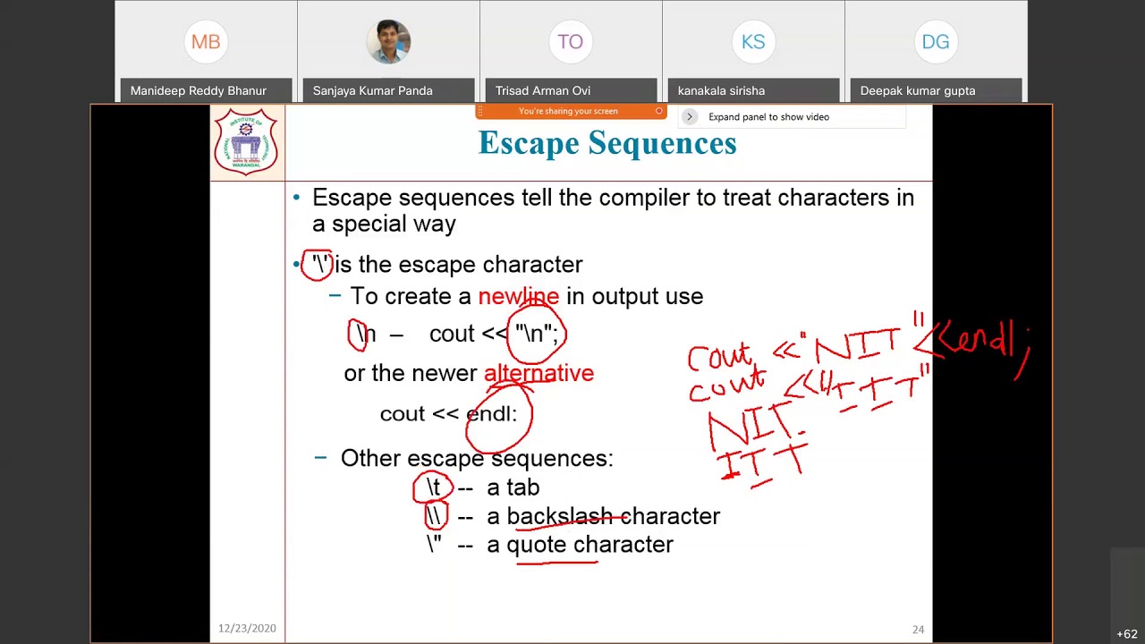 PSCP: Lecture 7 - Input and Output, and Data Types and Expressions ...