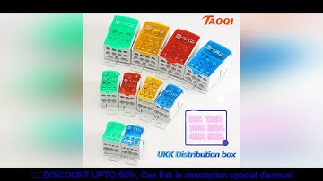 Din Rail Terminal Block UKK 80A/125A/160A/250A/400A Distribution Box One In Several Out Power Wire E