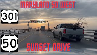 Salisbury Maryland to Bowie Maryland US 50 west sunset drive