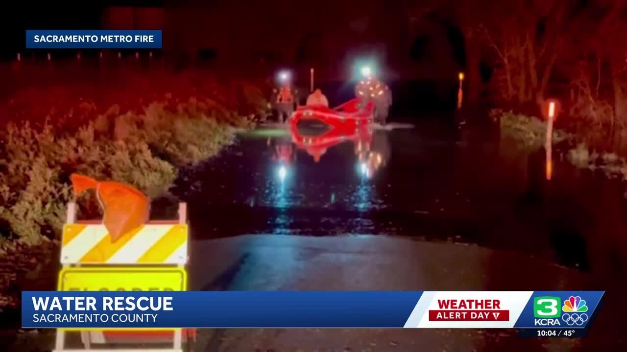 Emergency crews rescue person in Sacramento County - YouTube