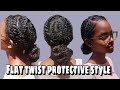 Flat Twist Protective Style💕💕 |low Manipulation Style