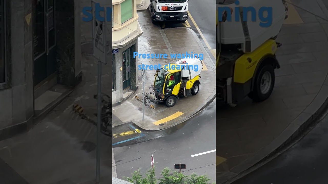 Street pressure washing cleaning 