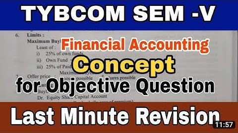 TYBCOM FA Concept || Last Minute Revision  || Objective Question || Atul Sir  #tybcomsem5  #fa #exam