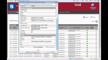 csSECURE - Document trace example (monitoring console)
