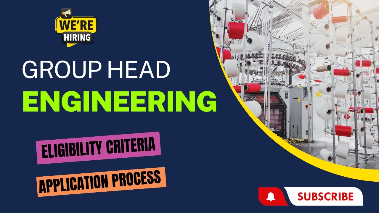 Job Opening Group Head Engineering Eligibility Criteria And Job Opening Group Head Engineering Eligibility Criteria And