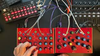 BugBrand DRM2 Chirper KORG SQ-1 Bananafied Sequencer