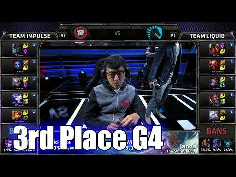 Liquid vs Impulse | Game 4 3rd Place Decider S5 NA LCS Summer 2015 Playoffs | TL vs TIP G4 3rd