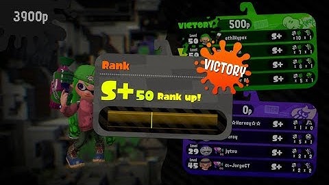 Splatoon 2 - Reaching S+50 in Splat Zones (Max rank)