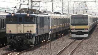 房総地区211系マリ401+406編成 長野配給 総武線下総中山駅通過