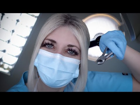 ASMR Dental Exam & Tooth Extraction - Gloves, Typing, Anaesthesia, Suction, Calming Voice, Realistic