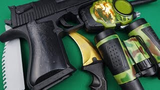 Swat Timi Oyuncak Seti Karambit Bıçağı - Güçlü Oyuncak Tabanca - Askeri Ekipmanlar