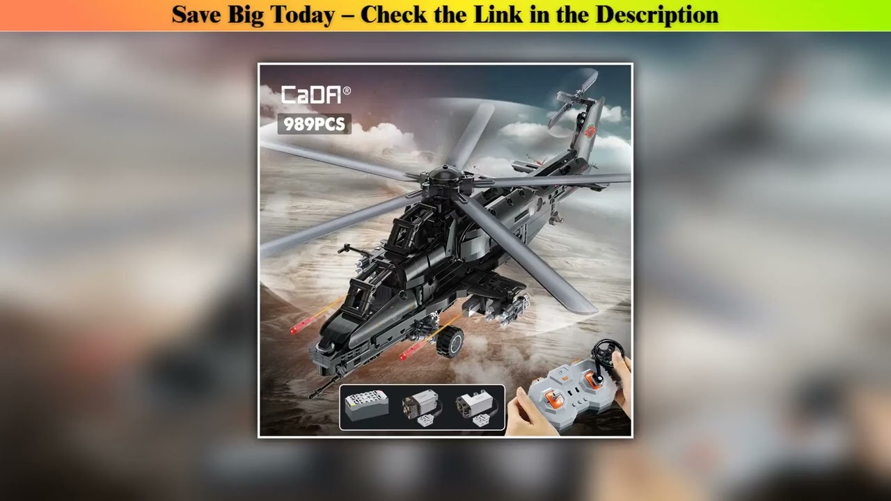 Limited Cada 989pcs City Police Weapon RC Helicopter Aircraft Airplane Bricks Military Fighter -10•