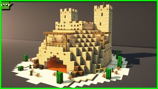 Minecraft | How to Build a Fortified Desert Storage Barn