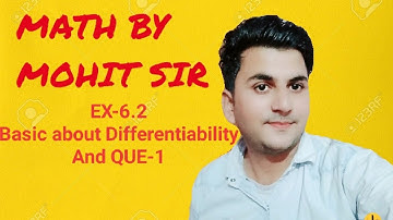 #Rbse 12th Maths.EX-6.2| Basics about differentiability and Que-1.#mathsbymohit
