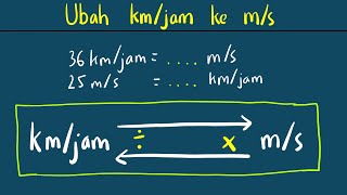 Cara Ubah km/jam ke m/s dan m/s ke km/jam - CARA CEPAT!
