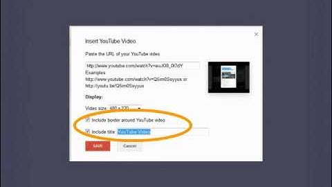 Embedding YouTube Video