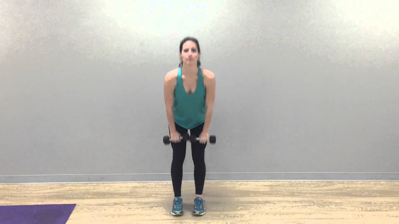 RDL with upright row - YouTube