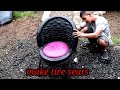 An easy way to make a tire chair (sofa)