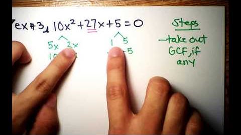 Algebra II - Zero Product Property (Factoring)