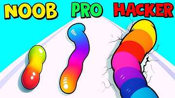 Gummy Worm Go! 🪱 NOOB vs PRO vs HACKER 🔥 Epic Walkthrough Max Gameplay | QQ2511