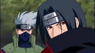 Naruto,kakashi,sakura,nenek chio vs uchiha itachi . Naruto terkena genjutsu itachi