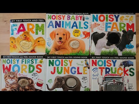 🦆🐕🐈🐘🚚 First Baby Books Compilation | My First Touch and Feel Sound Book