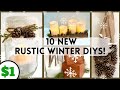 10 New Rustic DIY Winter Wonderland Decorations! Dollar Tree DIY ideas for cozy winter room decor!