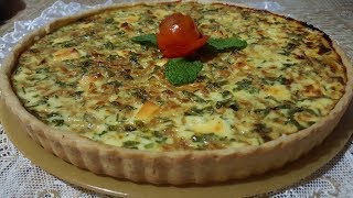 مطبخ تلمسان : وصفة كيش بالبصل الإقتصادية بدون لحوم Quiche aux oignons végétarienne