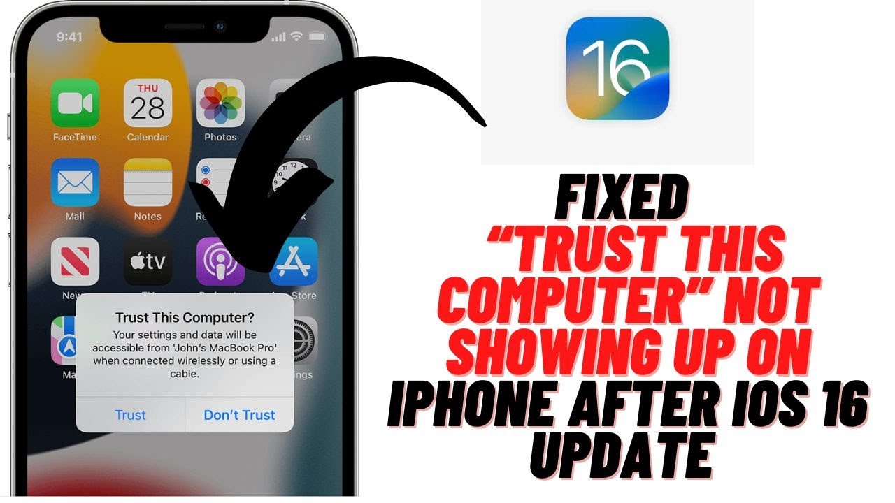 How To Fix Trust This Computer Not Showing Up On IPhone After IOS 16 