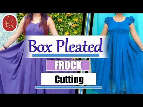 box pleated long gown cutting and stitching// very easy method...@rachnaboutique  - YouTube