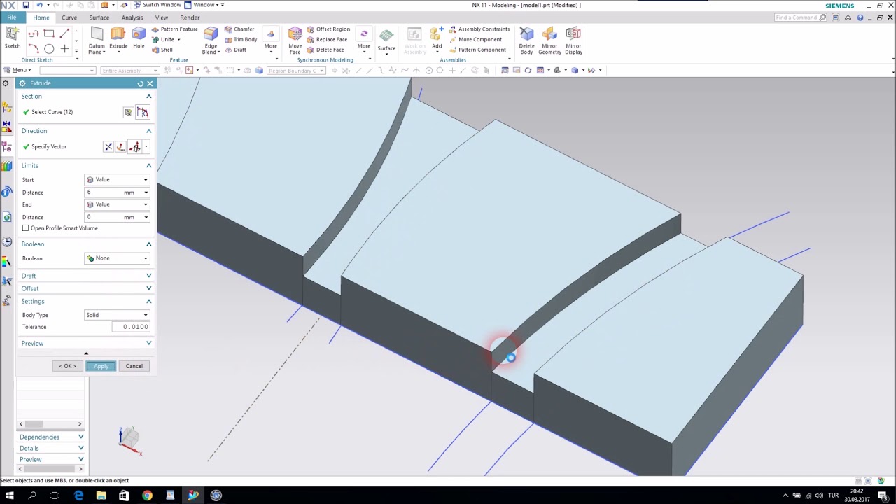 Siemens Nx 11 sketch and pattern geometry YouTube