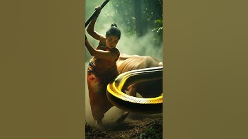 🐍 Woman vs Python: Jungle Rescue Showdown! 💪 #wildrescue  #wildlife #viralvideo