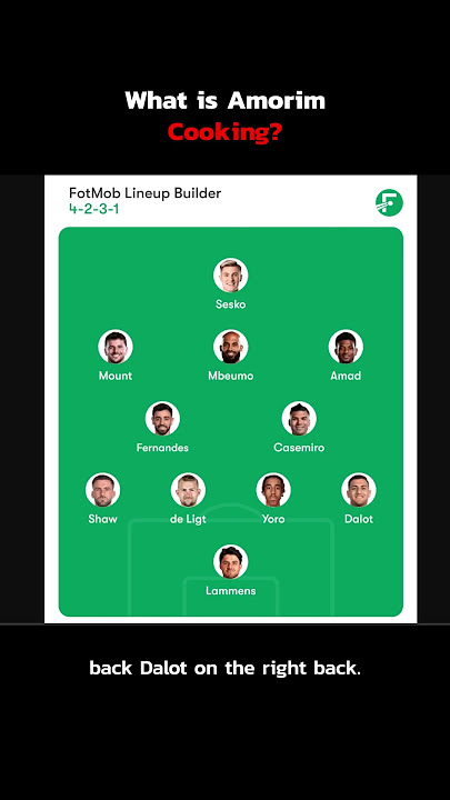 What is the formation Man United go with #football  #amorim  #manchesterunited  #premierleague