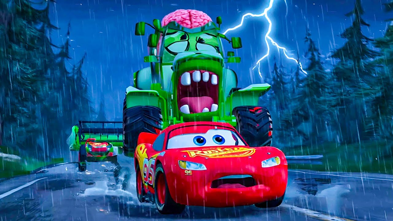 Epic Lightning McQueen Escape From The Big Small Zombie Robots#35