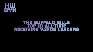 The Buffalo Bills Top 10 All Time Receiving Yards Leaders