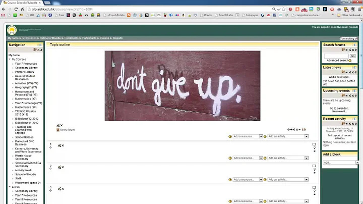Adding an Image in Moodle