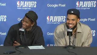 Anthony Edwards & Karl Anthony Towns PostGame Interview | Minnesota Timberwolves vs Denver Nuggets