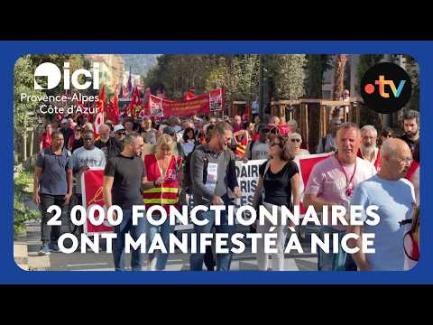 Mobilisation dans la fonction publique : près de 2 000 manifestants à Nice
