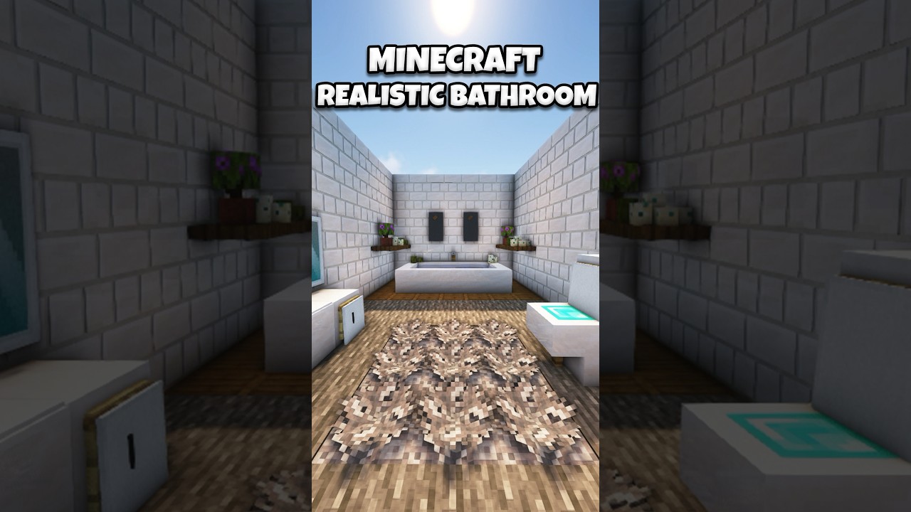 Realistic Minecraft Bathroom Tutorial!