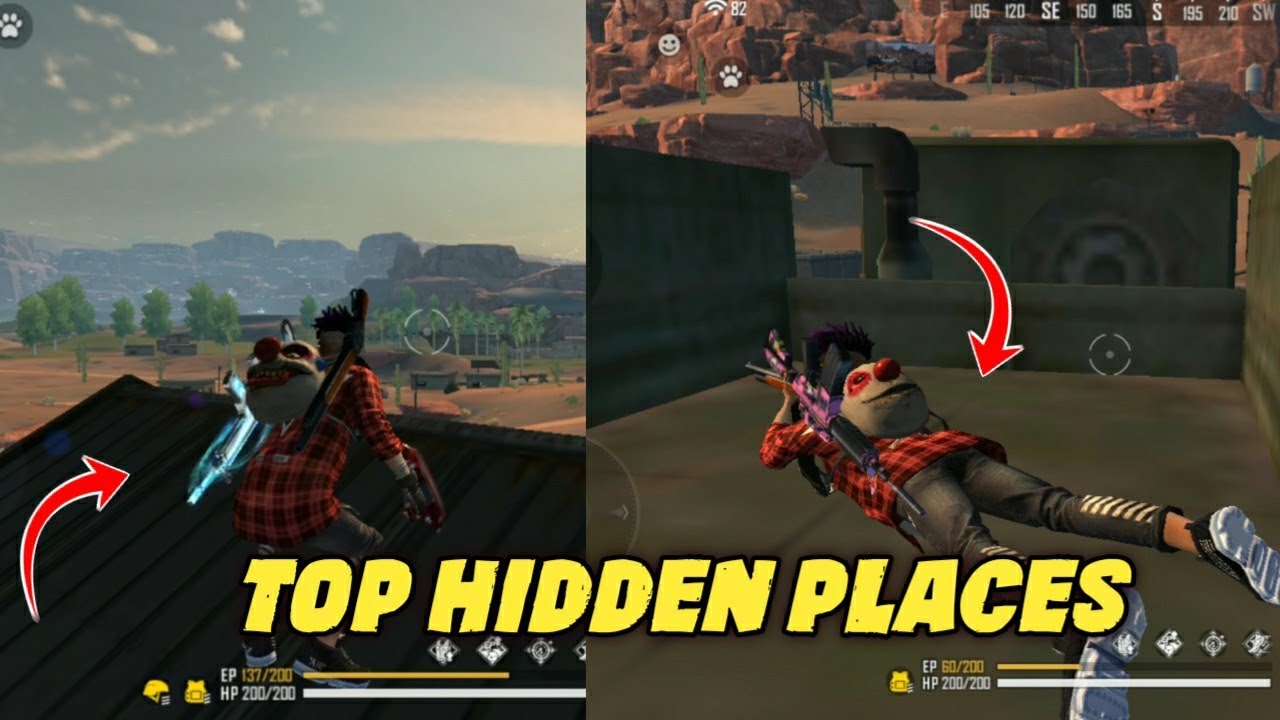 Top Hidden Places In Kalahari Map || Top Secrets Places In Free Fire