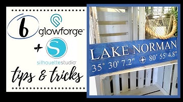 How to Cut and Engrave a Lake Coordinates Wood Sign with Glowforge & Silhouette Studio