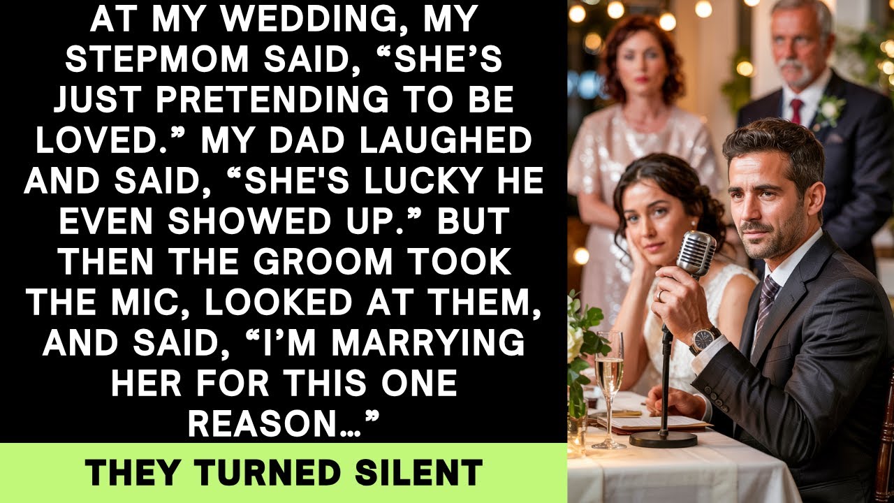 At My Wedding, My Stepmom Insulted Me—Then My Groom Took the Mic and Changed Everything