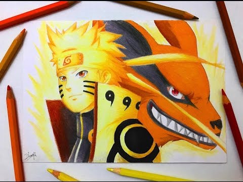 drawing, anime, anime drawing, naruto, naruto drawing, kurama, kurama...