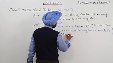 ICSE CLASS 11 MATH - Statistics - 2   Mean deviation about Median Type II