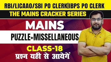 RBI ASSISTANT SBI IBPS PO CLERK THE MAINS CRACKER REASONING ROHIT SIR GUIDELY